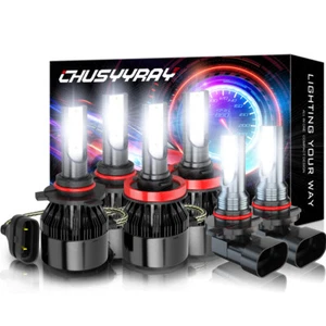 For Cadillac SRX 2010-2016 Combo 6x 6500K LED Headlight Hi/Lo + Fog Light Bulbs - Picture 1 of 18