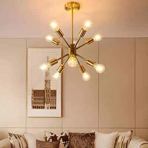 Modern Home Ceiling Light – 10-Bulb Chandelier, E27, Mid-Century Style - Picture 1 of 5