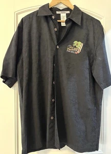 Disney Parks Shirt Men's L Black Mickey Mouse In Paradise Beach Surfboard - Picture 1 of 8