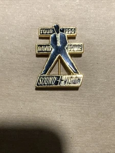Vintage 1990 David Bowie Sound + Vision Tour Pin Cloisonne Emaille Metall Abzeichen - Bild 1 von 4