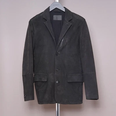 ALL SAINTS Leather Blazer Jacket Mens EXTRA SMALL Suede YURA like survey XS - Image 1 of 4