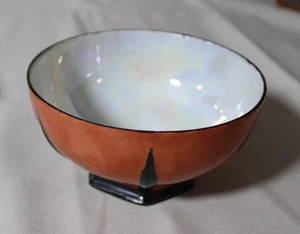 Vintage MCM Lusterware Bowl Made in Czochoslavakia Signed and Numbered - Picture 1 of 9