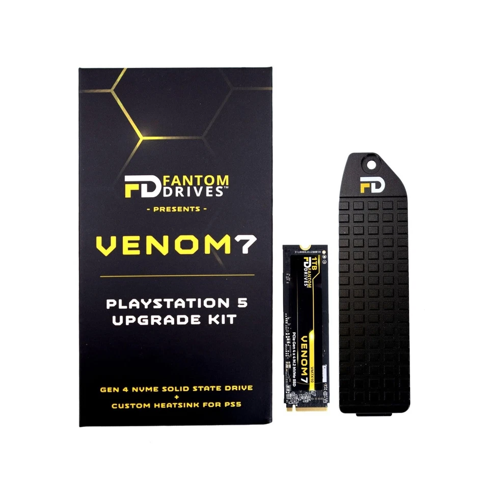 Fantom Drives VENOM7 1TB NVMe Gen4 M.2 2280 Internal SSD Storage Expansion fo... - Image 1 of 3