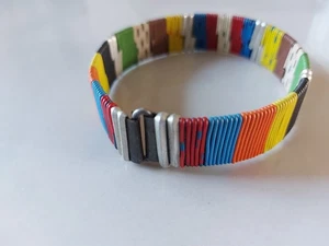 Cuff Bracelet, Handmade, Kenyan, 1980s, Wire - Picture 1 of 13