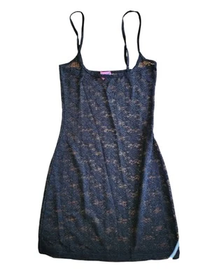 Edikted XS Black Lace Lingerie Bodycon Dress - Image 1 of 3