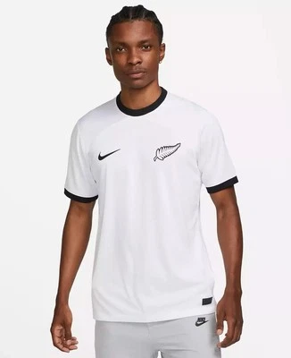 Men Size XL White Black Nike New Zealand 2022/2023 Home Soccer Jersey DN0698-100 - Image 1 of 4