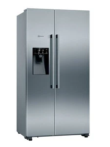 Neff Fridge Freezer Stainless Steel KA3923IE0G American Style A Graded (B-54501) - Picture 1 of 18