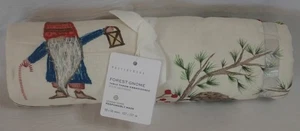 NWT POTTERY BARN EMBROIDERED FOREST GNOME TABLE THROW 50" SQUARE $129 MSRP - Picture 1 of 7