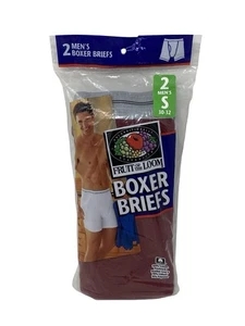 Vintage 90s Fruit Of The Loom Boxer Briefs Size Small 30-32 NEW 2 Pack - Picture 1 of 4