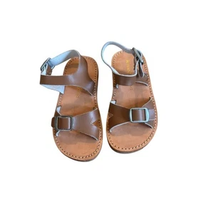 Sandalias de coñac recién elegidas niñas pequeñas talla 7 usadas nuevas sin etiquetas - Imagen 1 de 3