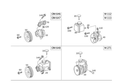 Bomba hidráulica remanufacturada genuina Mercedes-Benz 004-466-14-01-87 Foto 1 de 2