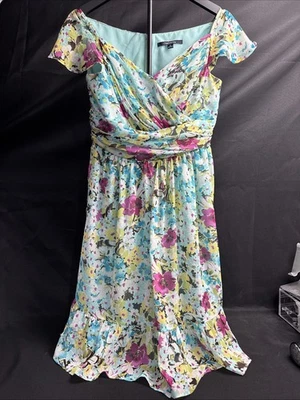 Vestido para mujer Chadwicks 8 floral forrado de poliéster Foto 1 de 4