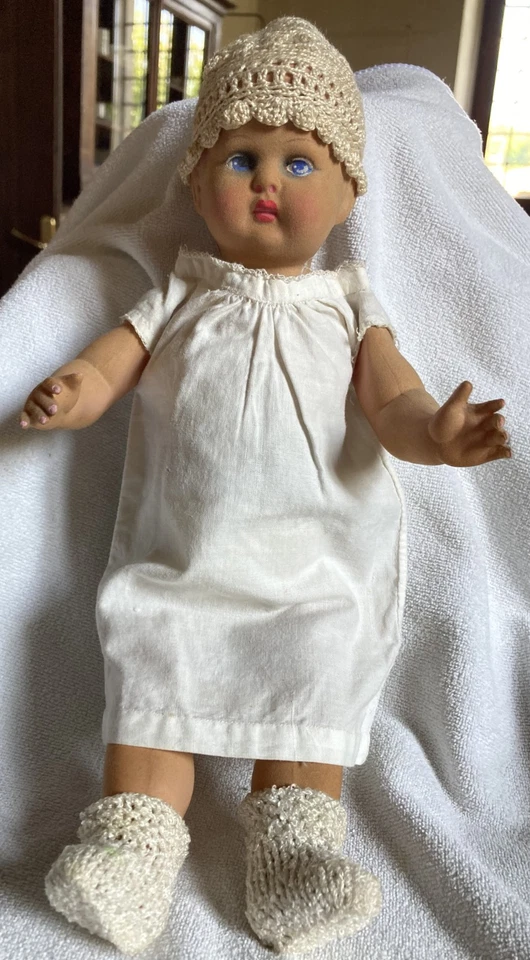 Bebè Minerva, Germany, celluloide pelle di pesca, anni 40/50.  - Immagine 1 di 4