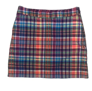 Ralph Lauren Golf Madras Colorful Plaid Golf Pocket Skort Skirt Women’s 6 Preppy - Picture 1 of 8