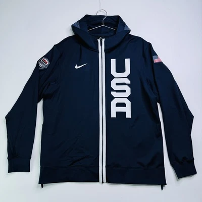 Nike Olympic Navy Blue Zip Up Team USA Basketball Jacket Men’s XL New CV2213-451 - Image 1 of 4