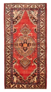 Vintage Hand-knotted Runner Rug 3'7" x 7'5" Traditional Oriental Wool Carpet - Picture 1 of 9