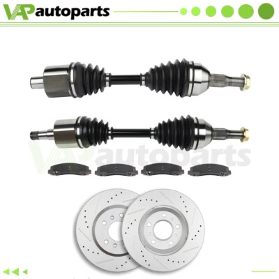 For Chevrolet Impala Pontiac Grand Prix Front CV Axle + Brake Pads & Rotors - Image 1 of 4