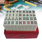 Small Chinese Mahjong Game Set Board Game Majiang with Carrying Case and 2 Blank