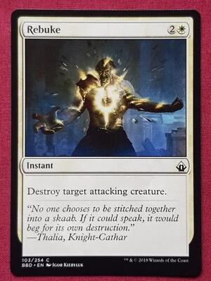 Magic The Gathering BATTLEBOND REBUKE white card MTG - Image 1 of 2