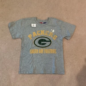 GAP KINDER UNISEX 4-5 GREEN BAY PACKERS T-SHIRT, LOGO VORNE AUF GRAU, KURZARM - Bild 1 von 3