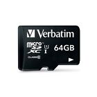 Verbatim 64gb Pro Microsdxc Memory Card With Adapter, Uhs-1 Class 10 -
