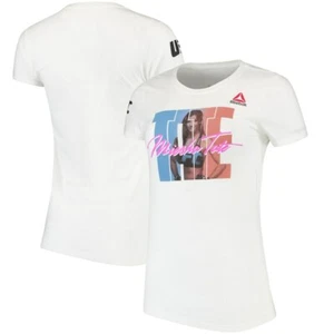 Miesha Tate UFC 196 Reebok Women's Street Cred White T-Shirt Small S 2016 Champ - Picture 1 of 12