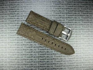 26mm PYTHON Skin Leather Strap Tang Watch Band for fits PANERAI Charcoal Brown X - Picture 1 of 6