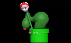 Figura Mario niña planta piraña antropomórfica modelo prueba artista Comisión - Imagen 1 de 2
