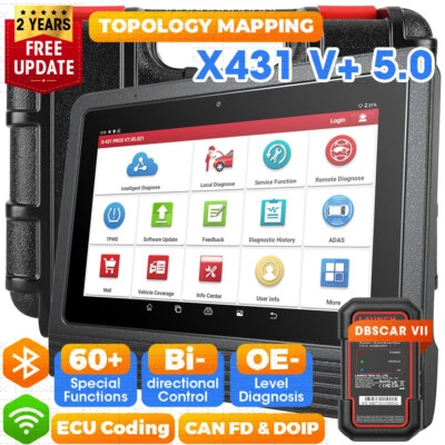 Launch X431 Pro3S V+ 5.0 Automotive OBD2 Diagnostic Tool All ECU ECU Coding - Image 1 of 4