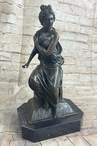 Real Bronze Metal Large Bust Elegant Victorian Female Lady Classical Estate Gift - Picture 1 of 7