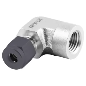 FITOK Single Ferrule Elbow 3/8"OD ×1/4" Female NPT Interchangeable w/ 6-4 DBZ-SS - Picture 1 of 1