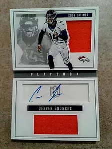 Panini Playbook Cody Latimer ROOKIE SP RC Auto/Jersey Book Broncos Giants #25/49 - Bild 1 von 3