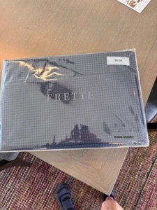 frette waffle yard dyed Sapphire king duvet set King Duvet 104x91" - Picture 1 of 2