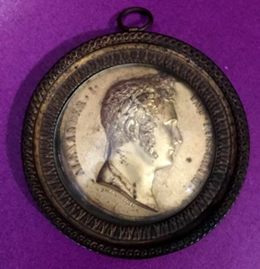 Antique Claude Galle Gilt Bronze / Copper Plaque Alexander 1 Emperor Russia 1801 - Picture 1 of 6