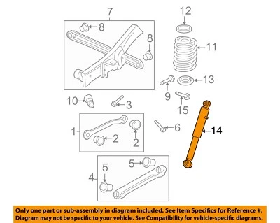 Amortecedor traseiro ou apoio de suspensão GM OEM 23487284 - Imagem 1 de 2