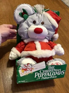 Brand New 1988 Fisher Price Christmas Puffalumps Mouse Plush Toy Vintage - Picture 1 of 14