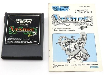 Venture (Colecovision, 1982) By Coleco (Cartridge & Manual) NTSC - Image 1 of 4