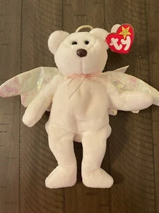 Ty Beanie Babies Halo the Angel Bear Toy. Rare!!! With Tag Errors - Picture 1 of 5