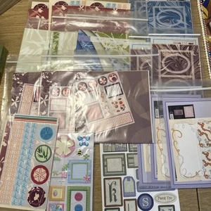 Scrapbooking 7” Paper, Frames & Embellishments Mixed Lot Scrapbook Photo Mats - Picture 1 of 11