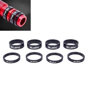 4 pcs 5/10mm Adjustment Aluminum Alloy Bike Fork Washer Stem Headset Spacers-FZ - Photo 1/11