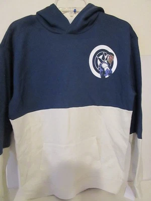 Captain American Colorblock Hooded Fleece Pullover Sweatshirt Navy Blue Kids XL - Image 1 of 2