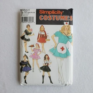 Simplicity Kostüm UNGESCHNITTENES Muster 8851 Misses Gr. 6,8,10,12 Krankenschwester französisches Dienstmädchen - Bild 1 von 4