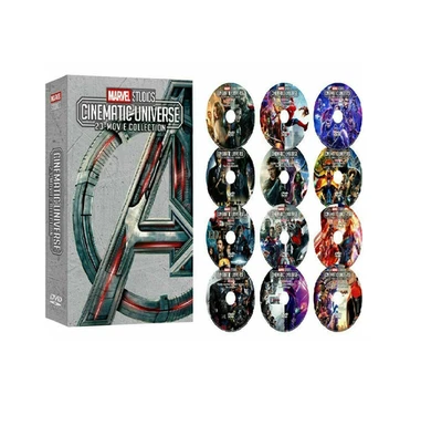 Marvel Studios Cinematic Universe 23 Movie Collection DVD 12 Disc Box Set New - Image 1 of 3