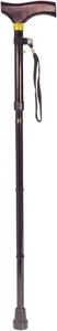 Height Adjustable Walking Stick - Folding - with Ergonomic Wood Effect Handle - Picture 1 of 2