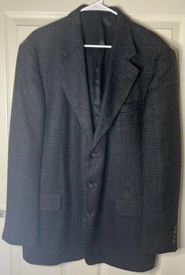 Men’s Vintage Oscar De La Renta Wool Suit Jacket 44L Blazer Sport Coat - Image 1 of 4