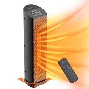 Space Heater for Indoor Use with Remote - 70° Oscillating Tower Electric Heat... - Picture 1 of 7