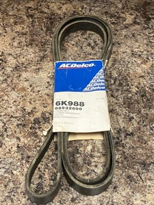 🇺🇸ACDelco 6K988~ Cinturón Serpentino Cinturón Accesorio Acanalado en V~¡ENVÍO GRATUITO!!!🇺🇸 - Imagen 1 de 4