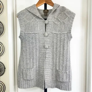 Fenn Wright Manson Womens Lambswool Angora Blend Hooded Cargidan - Gray, Size M - Picture 1 of 8