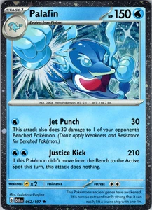 Palafin Cosmos Holo 062/197 SV03: Obsidian Flames Rare - NM - Picture 1 of 2