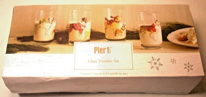 Pier 1: Christmas Dogs: 4 Glasbecher: Neu in OVP: NR - Bild 1 von 6